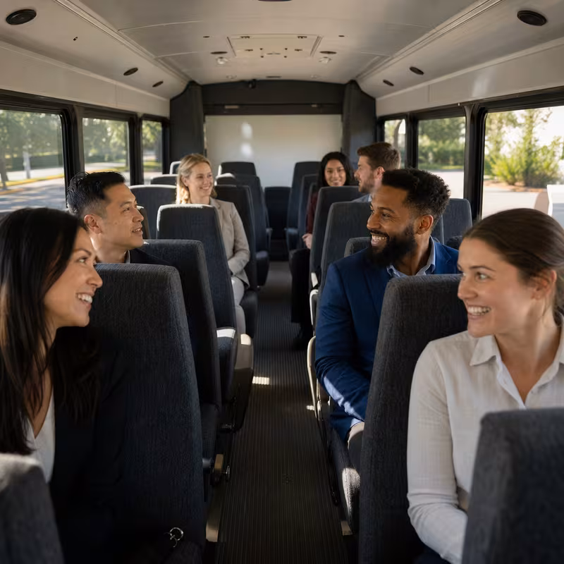 Black Mercedes Sprinter van staged for an Colorado Springs Corporate Transportation group