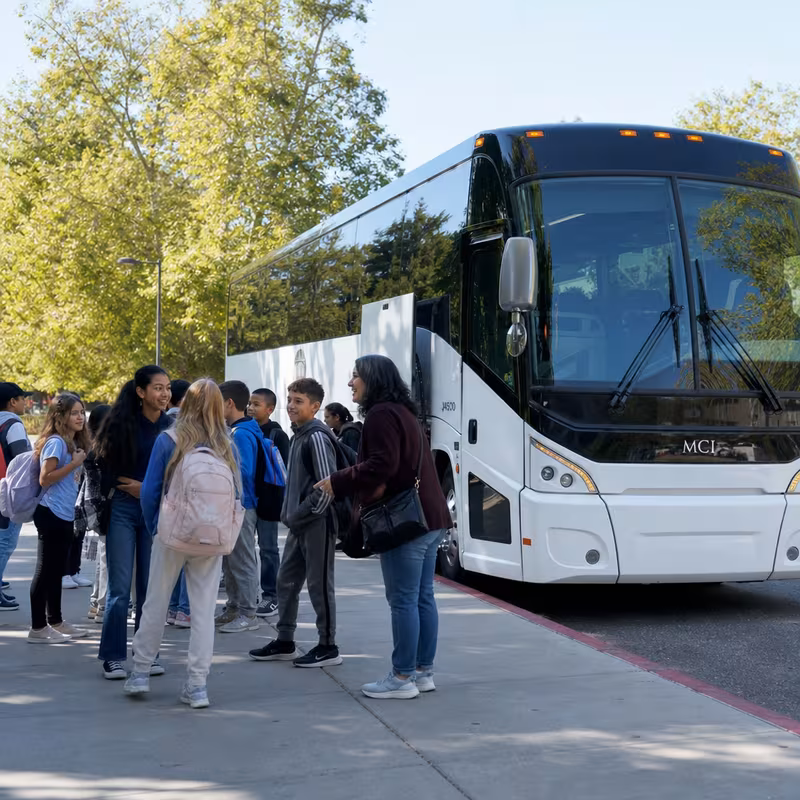 Black Mercedes Sprinter van staged for an Colorado Springs School Transportation group