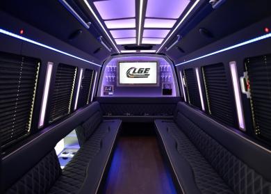 Parker 18 Passenger Limo Bus Interior
