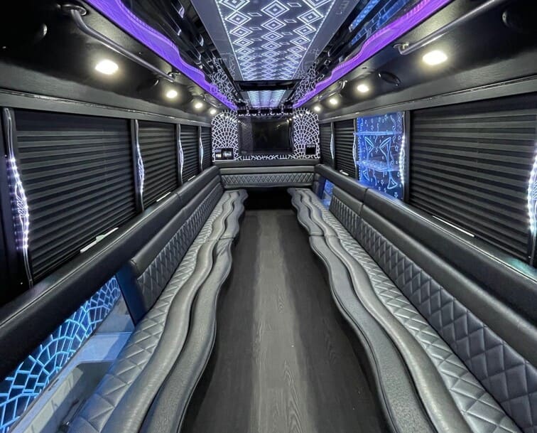 Colorado Springs 30 Passenger Party Bus White Interior