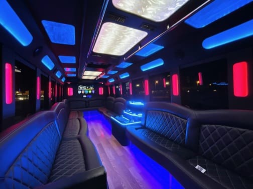 Westminster 35 Passenger Party Bus Interior