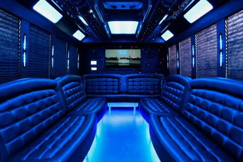 Colorado Springs 36 Passenger Party Bus Interior