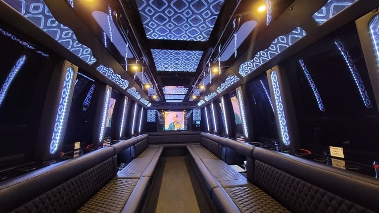Parker 40 Passenger Limo Bus Interior