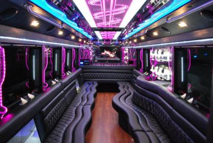 Longmont 50 Passenger Party Bus Interior